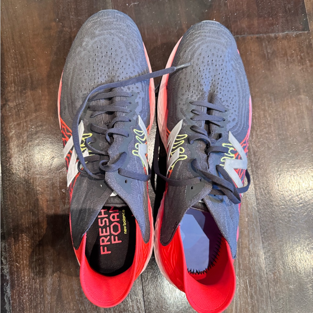 New Balance Gray And Red Athletic Shoes